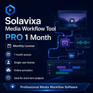 MWT PRO 1 Month license for Solavixa Media Workflow Tool