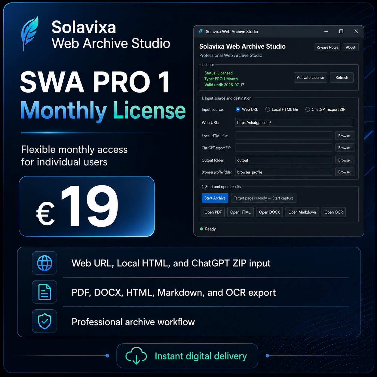SWA PRO 1 Monthly License