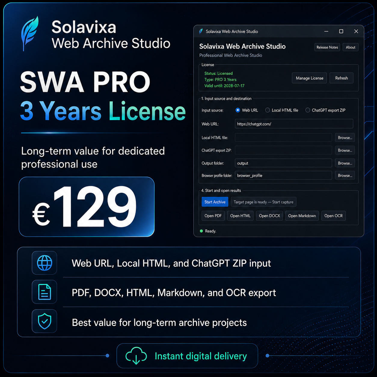 SWA PRO 3 Years License